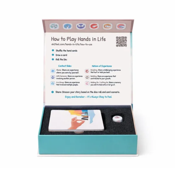 Hands in Life open box with cards and guide